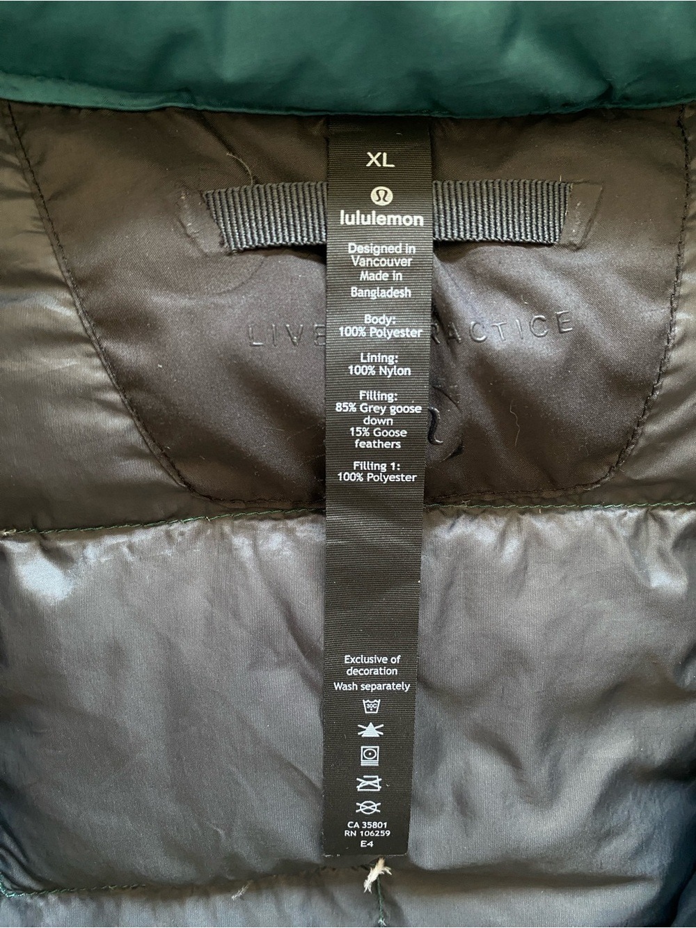 Lululemon Pack It Down Vest Green Sz XL - Picture 12 of 16